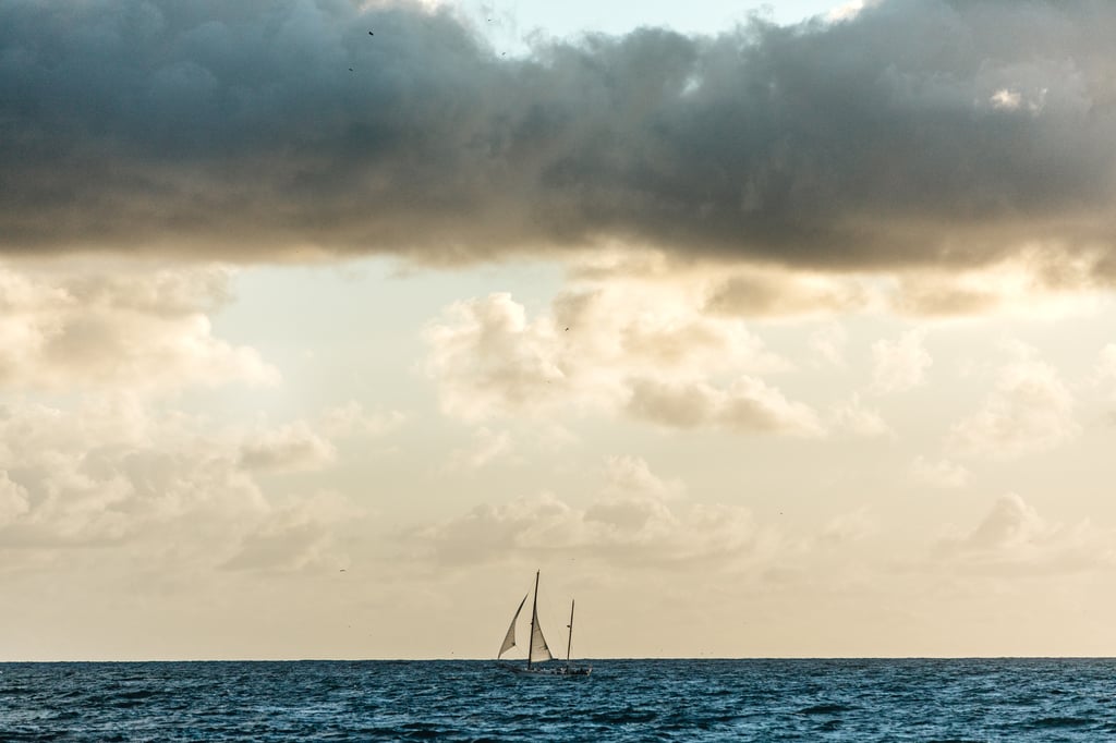 boat, ocean, sky